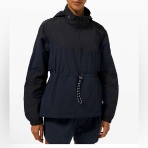 Lululemon Evergreen Anorak Jacket True Navy Black Size 4 oversized NWT